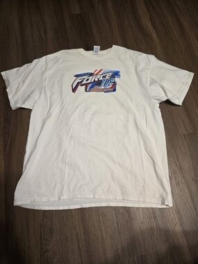 16x Champion, John Force NHRA Blue Def Funny Car Drag Racing Size XL